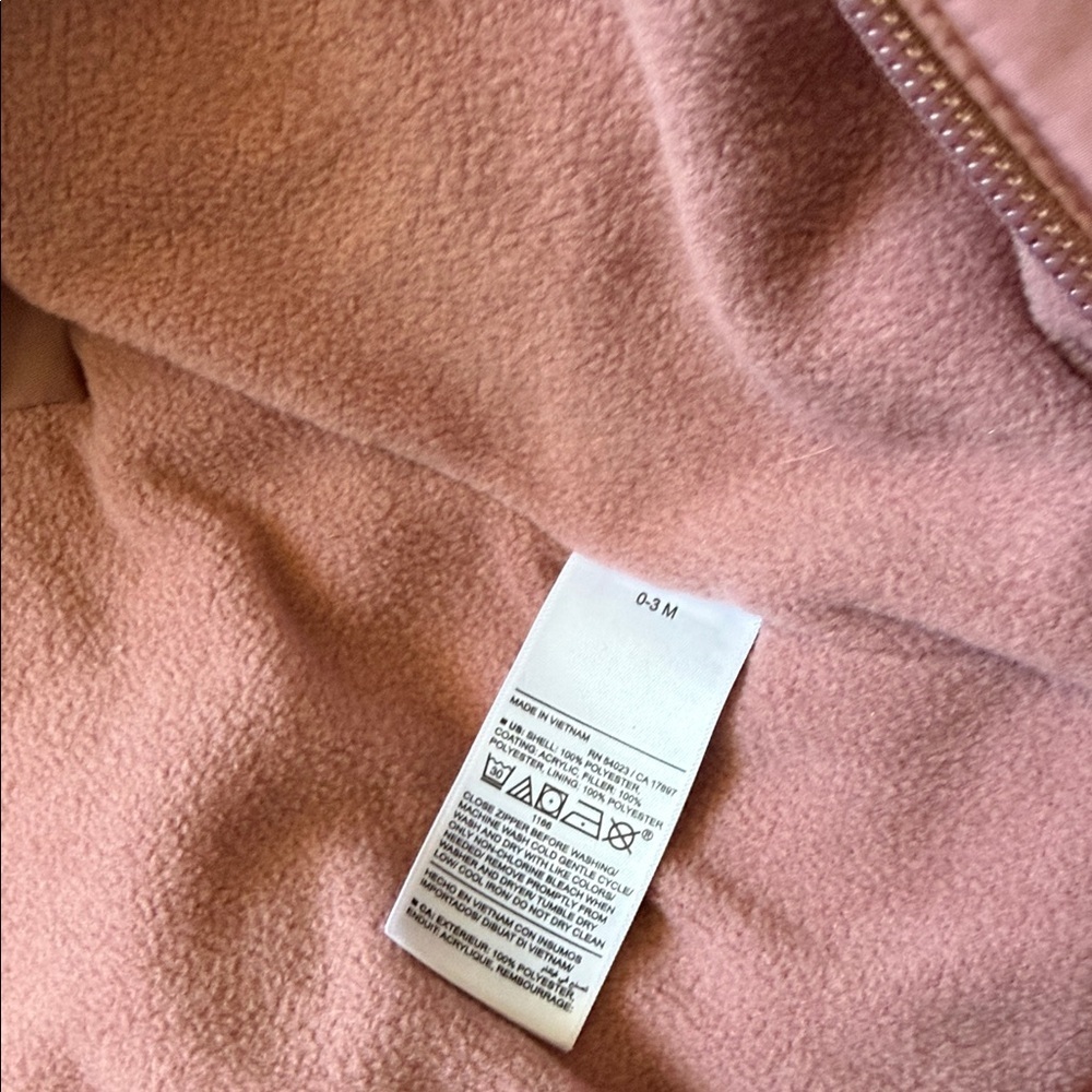 Old Navy Baby Girls Water-Resistant Frost Free Puffer Snowsuit Woodrose 0-3month - Picture 10 of 10